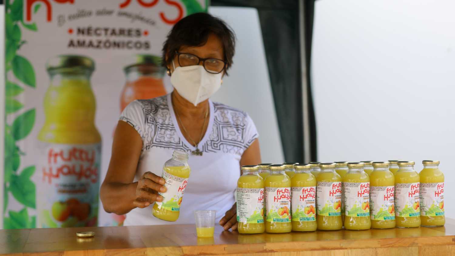 Loreto, Peru.- Peruvian entrepreneurs work developing products from the agro-industrial and aquaculture fishing sector in Loreto, Peru on September 3, 2020. The Peruvian economy plummeted 30.2% in the second quarter of the year, a figure that represents one of the greater falls of the GDP since there are historical records. This figure places the country among the most affected in economic terms in the world, according to the National Institute of Statistics of Peru (INE).