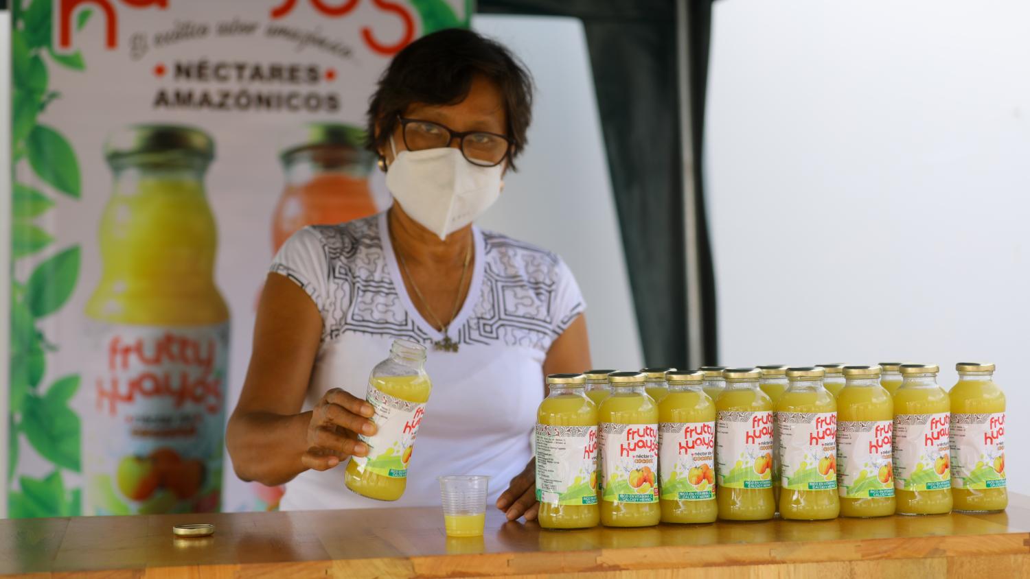 Loreto, Peru.- Peruvian entrepreneurs work developing products from the agro-industrial and aquaculture fishing sector in Loreto, Peru on September 3, 2020. The Peruvian economy plummeted 30.2% in the second quarter of the year, a figure that represents one of the greater falls of the GDP since there are historical records. This figure places the country among the most affected in economic terms in the world, according to the National Institute of Statistics of Peru (INE).