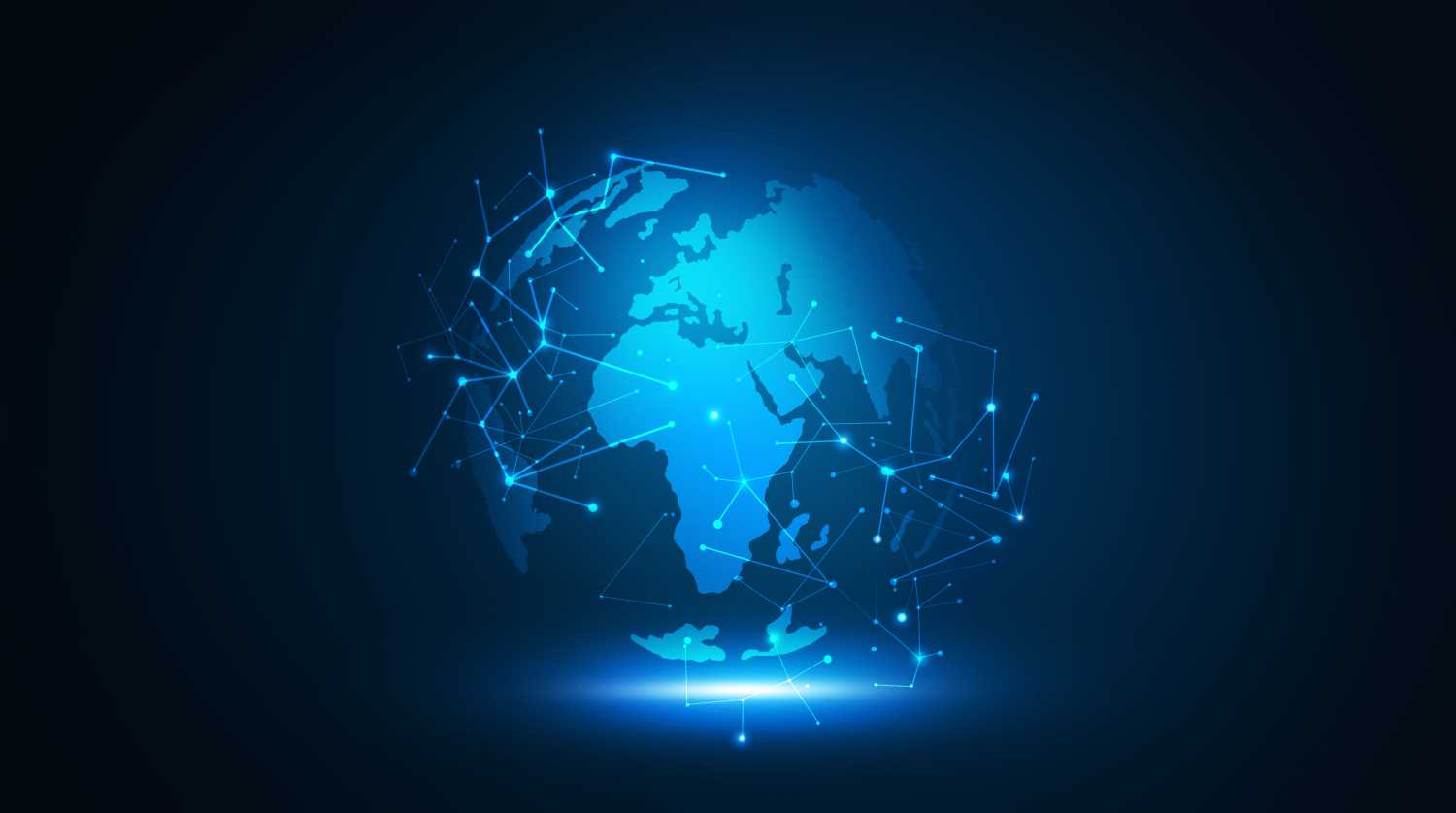 Globe focused on Africa