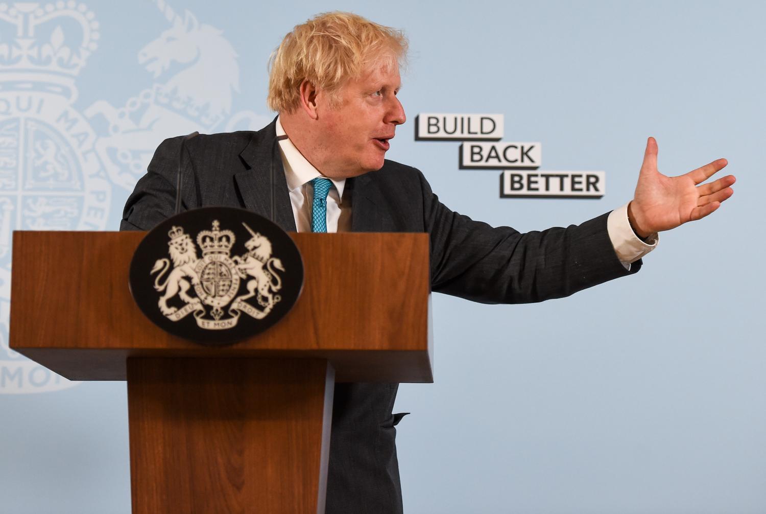 PA via ReutersPrime Minister Boris Johnson delivers a speech during a visit to Exeter College Construction Centre, Exeter, in which he made a pledge to ensure there was "life-long" skills retraining opportunities after the coronavirus pandemic had exposed the "shortcomings" of the UK's educational system.No Use UK. No Use Ireland. No Use Belgium. No Use France. No Use Germany. No Use Japan. No Use China. No Use Norway. No Use Sweden. No Use Denmark. No Use Holland