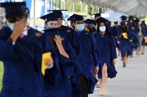 Graduating students of Indian River State College gathered Monday, May 3, 2021, for a "drive-in" commencement ceremony at the Treasure Coast Public Safety Training Complex in Fort Pierce. More than 3,200 students will receive their degrees this spring, marking the ninth consecutive year the graduating class of IRSC will exceed 3,000.Tcn Irsc Graduation