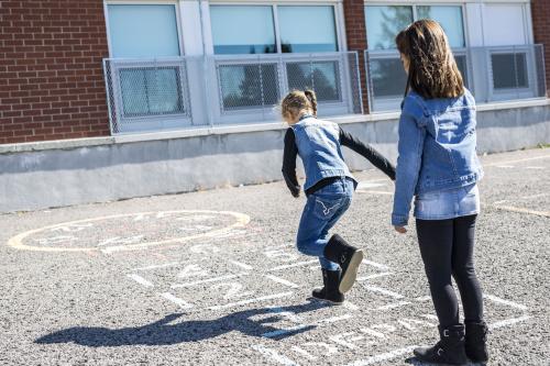 Kids enjoying recess