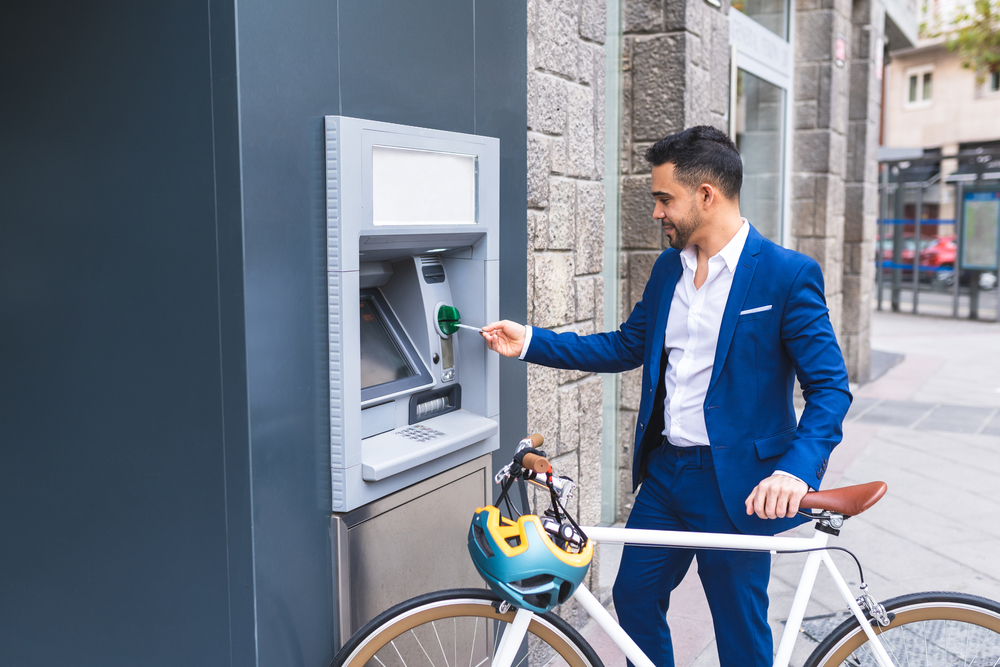 Man at ATM