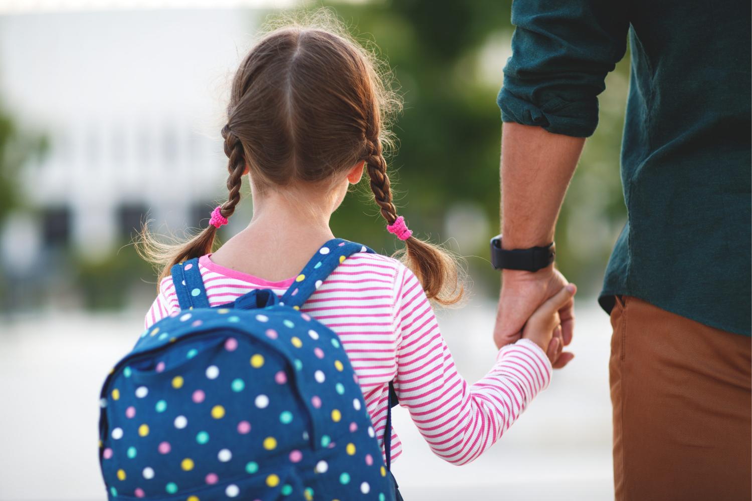 Girl with backpack