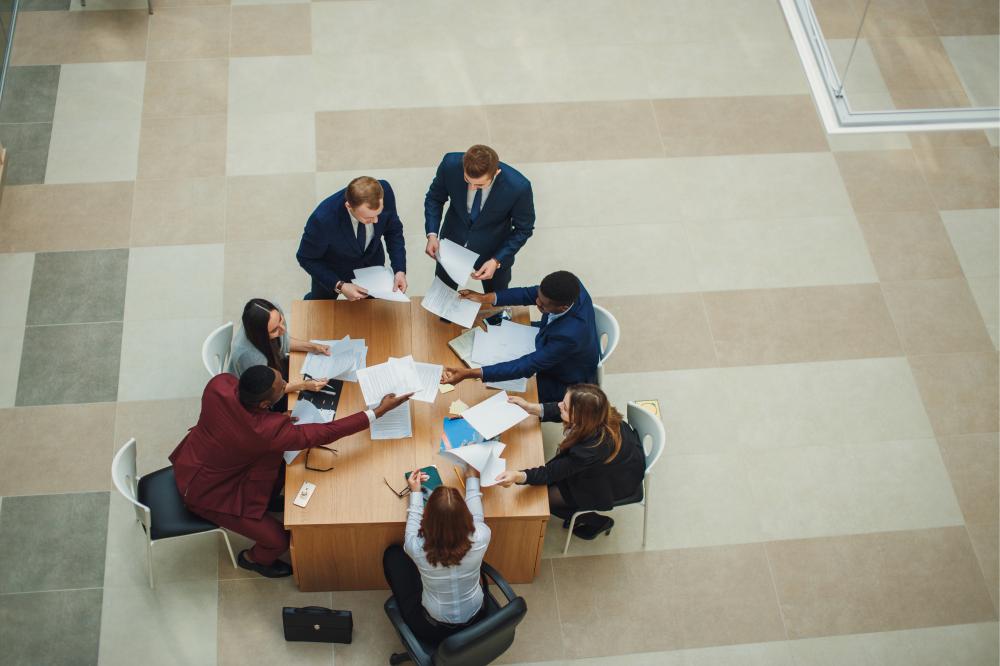 People sitting around table