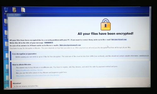 View of the software to recover files encrypted by the virus ''WannaCry'' at the Recovery Key Laboratory of Sichuan Province in Chengdu city, southwest China's Sichuan province, 15 May 2017.A technology company in Sichuan province released a software to recover files encrypted by the virus ''WannaCry'' in Chengdu city, southwest China's Sichuan province, 15 May 2017. Over the past few weeks, numerous computer users have been reporting ransomware attacks where files are encrypted and appended with the .wallet extension.No Use China. No Use France.