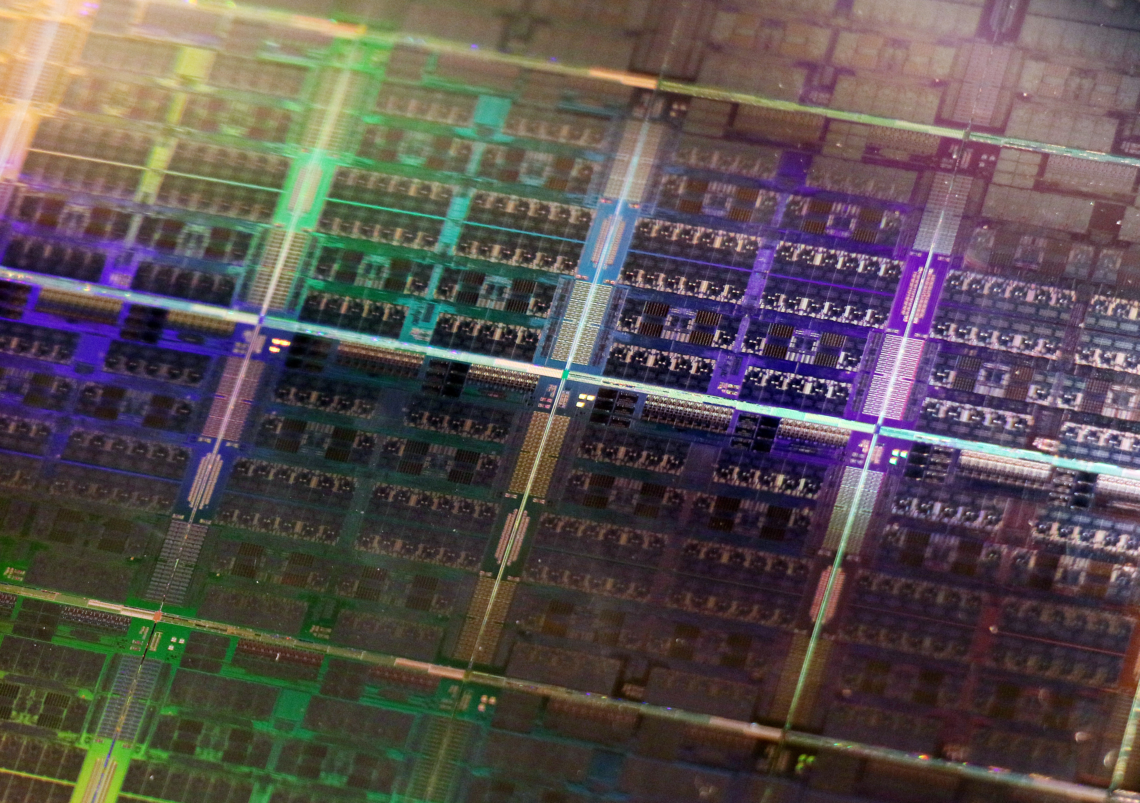 May 14, 2019, Tokyo, Japan - Japan's computer giant Fujitsu unveils a 300mm wafer which has the CPU chips with 48-core and 2-assistant core Arm architecture "A64FX" processor at Fujitsu's high-tech exhibition Fujitsu Forum 2019 in Tokyo on Tuesday, May 14, 2019. Fujitsu and Riken are developing the government-backed next generation supercomputer called Post-K computer, 100 times greater performance of K computer.    (Photo by Yoshio Tsunoda/AFLO) No Use China. No Use Taiwan. No Use Korea. No Use Japan.