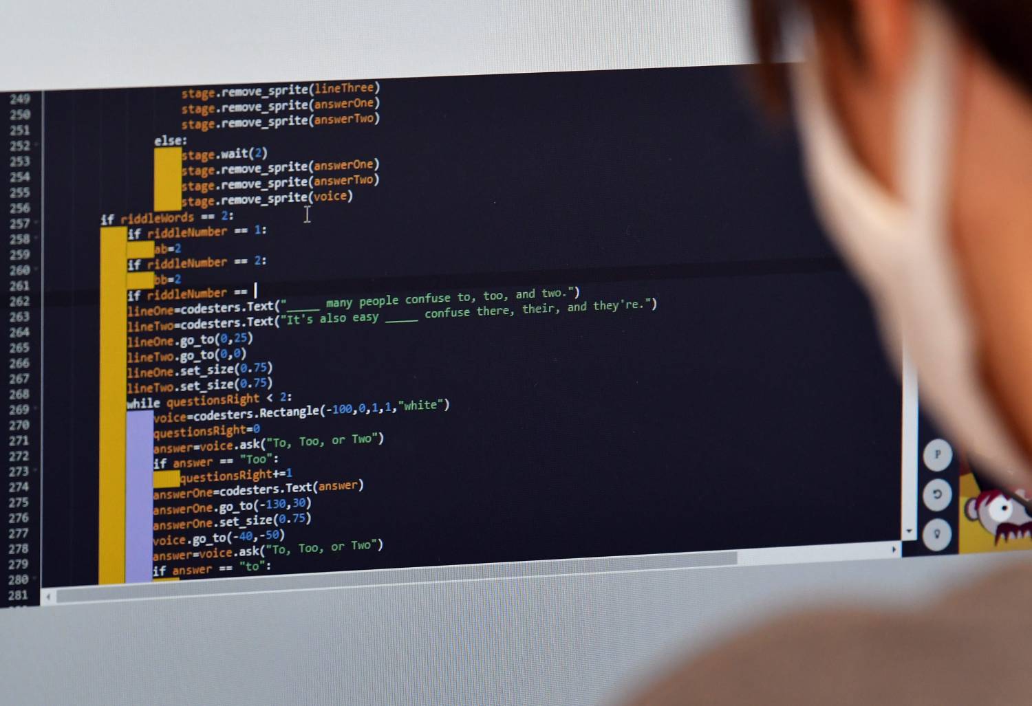 Computer coding class