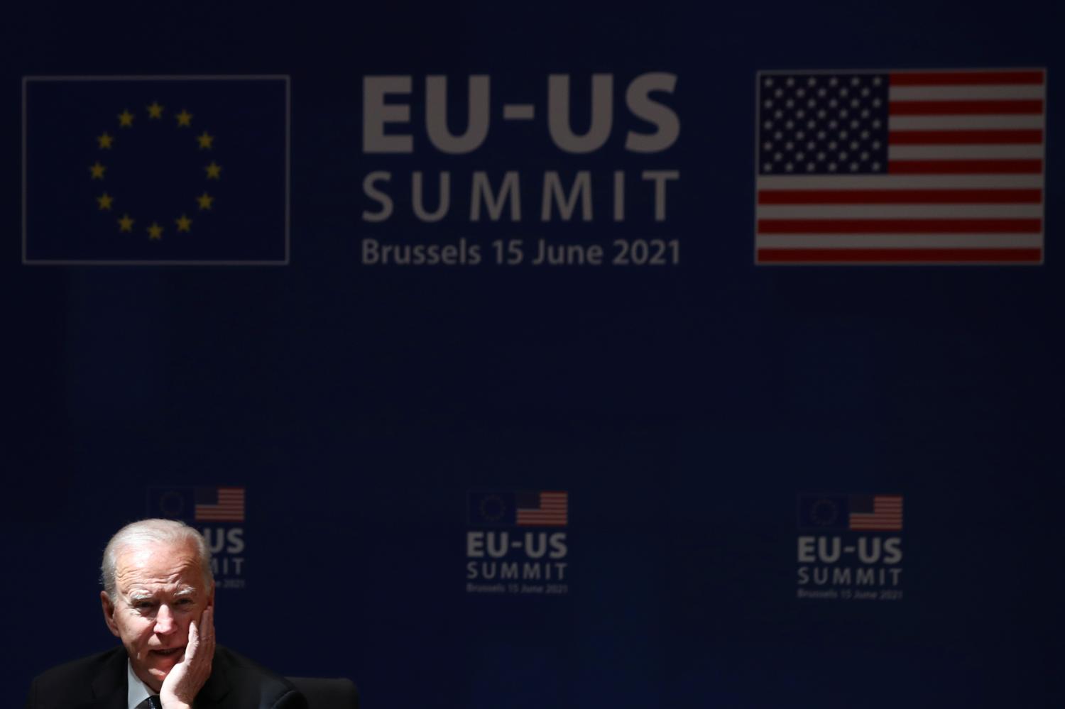 U.S. President Joe Biden attends the EU-US summit, in Brussels, Belgium June 15, 2021. REUTERS/Yves Herman