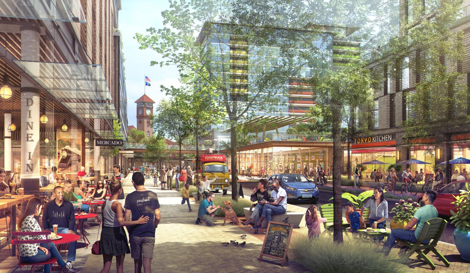 Rendering of the Broadway Corridor Development; Credit: ZGF Architects