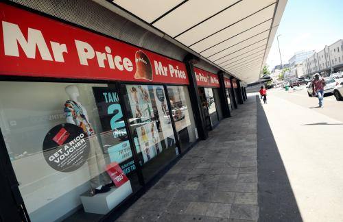 A branch of South African clothing and homeware retailer Mr Price is seen in Cape Town, South Africa, November 26, 2020. REUTERS/Mike Hutchings