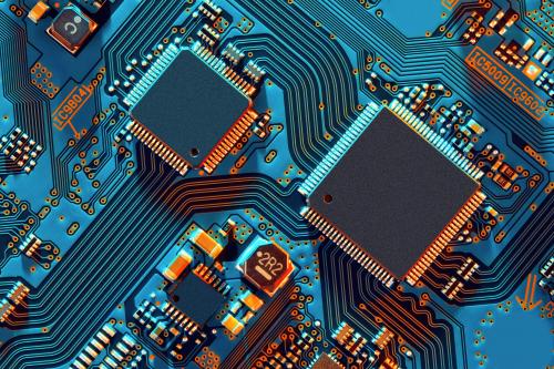 Close-up of an electronic circuit board