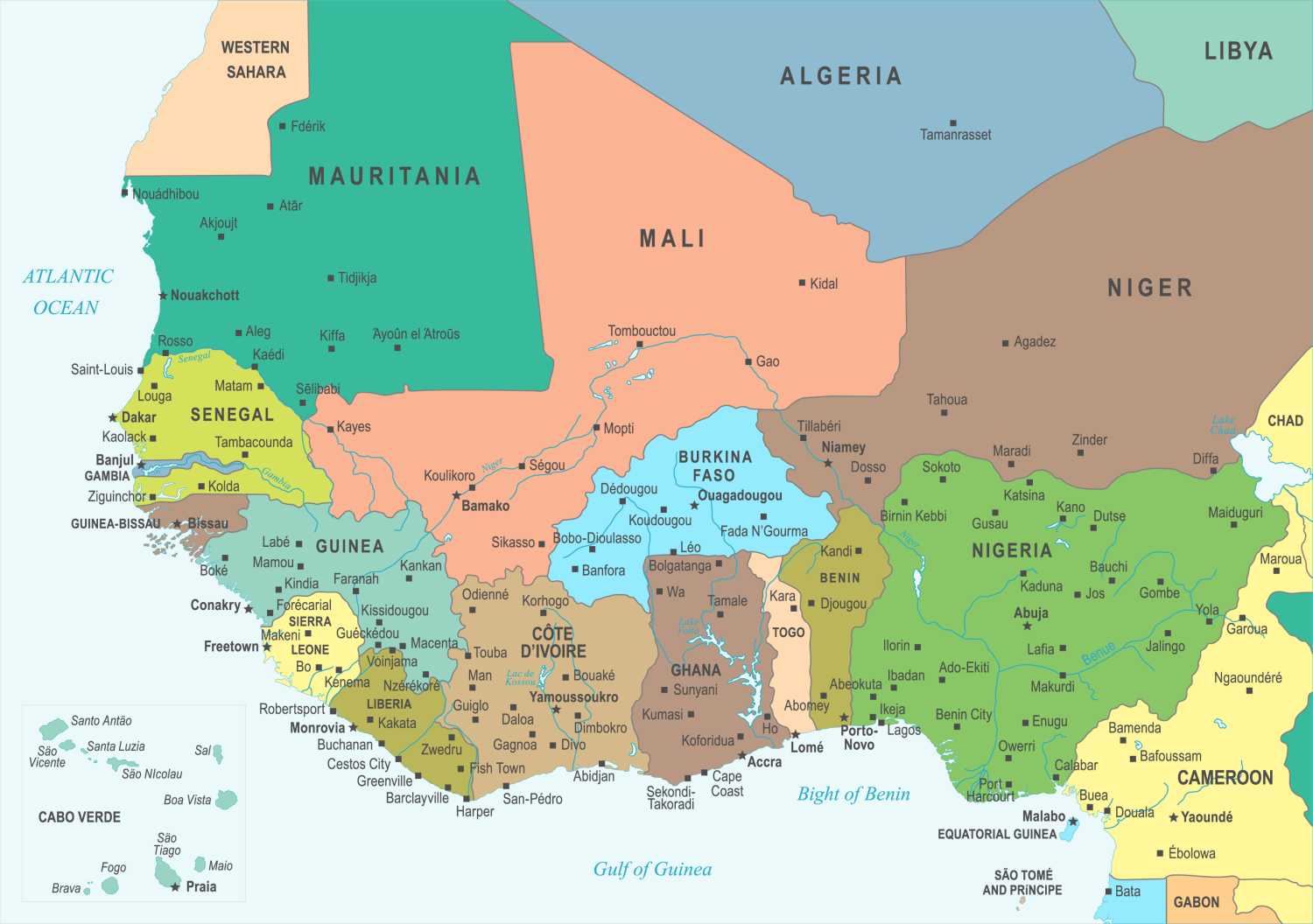 Map of West Africa
