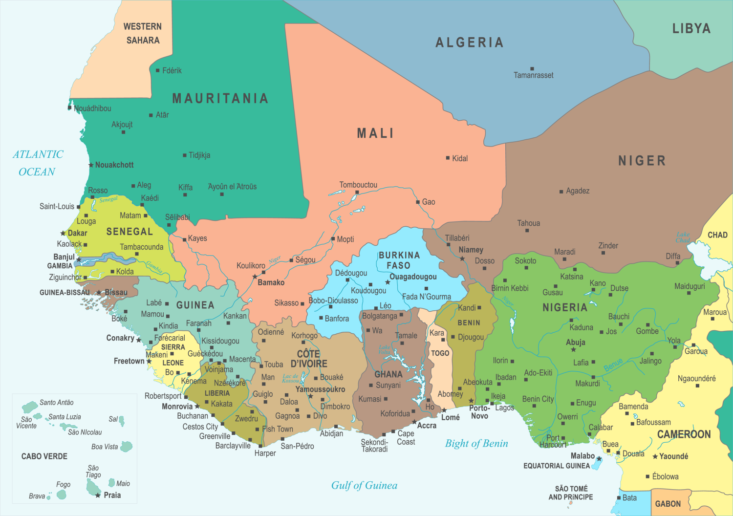 Map of West Africa