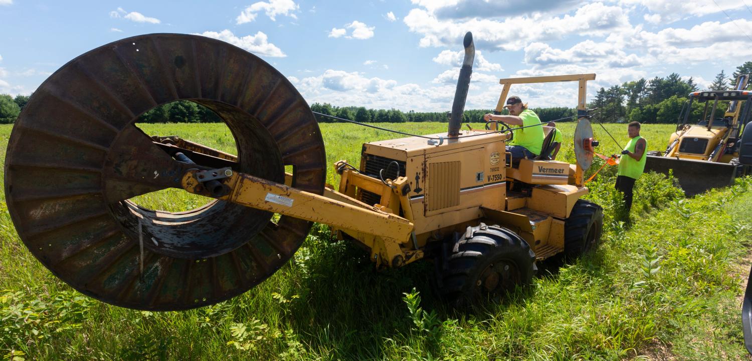 Fiber Optic Cable is laid