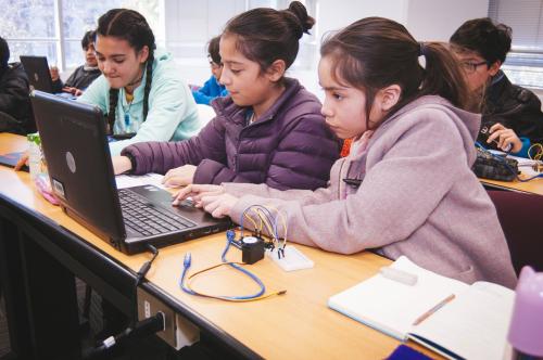 Computer science education taking place in Chile.