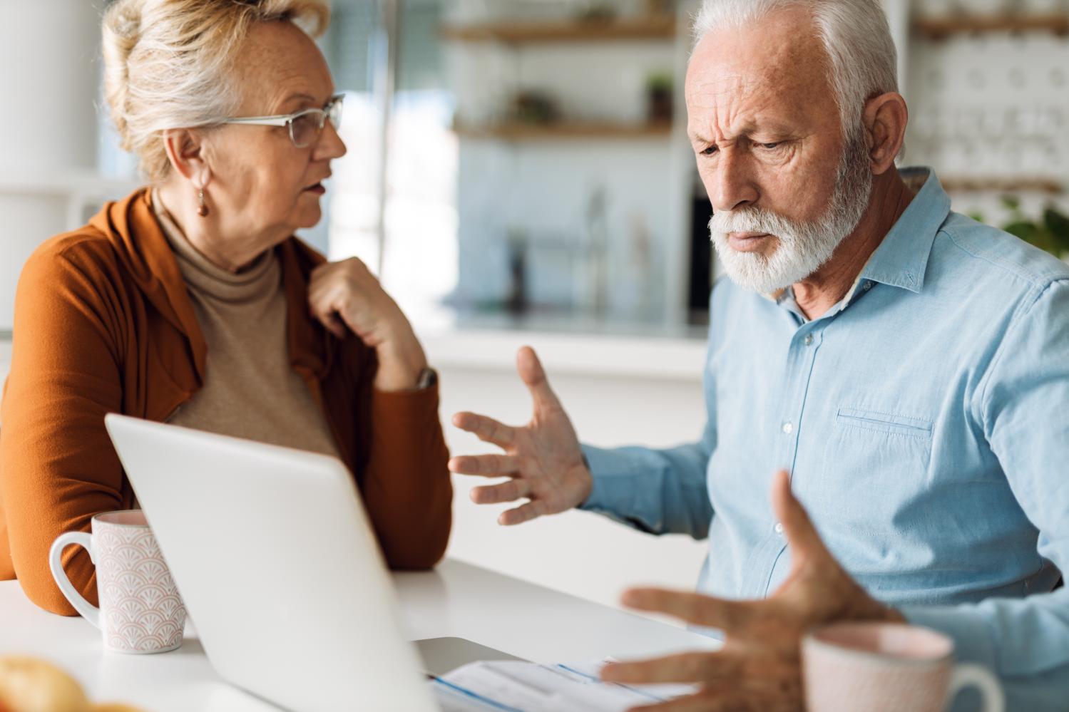 Couple planning retirement