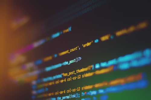 Code on computer screen