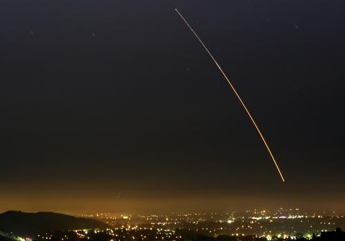 An unarmed Minuteman III intercontinental ballistic missile streaks through the sky of Vandenberg in California.  An unarmed Minuteman III intercontinental ballistic missile streaks through the sky of Vandenberg in California August 25, 2005. The missile's single unarmed re-entry vehicle is expected to travel approximately 6759 km (4200 miles) in about 30 minutes, hitting a pre-determined target at the Ronald Reagan Test Site near the Kwajalein Atoll in the western chain of the Marshall Islands. The Minuteman is a strategic weapon system using a ballistic missile of intercontinental range.