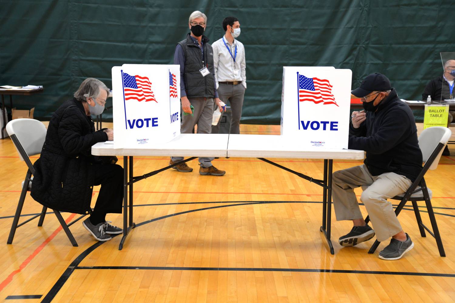 Voters in Ward 3 vote on Election Day on Nov. 3, 2020 at the Gypsy Hill Park Gym in Staunton.Dsc 9669