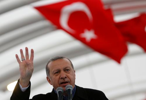 Turkish President Tayyip Erdogan makes a speech during the opening ceremony of Eurasia Tunnel in Istanbul, Turkey, December 20, 2016. REUTERS/Murad Sezer