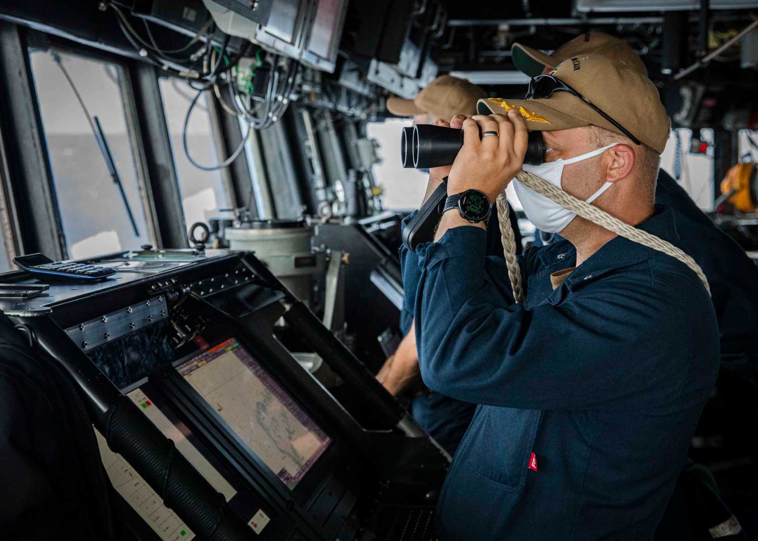 Handout photo dated December 30, 2020 of USS John S. McCain (DDG 56) conducts routine underway operations in support of stability and security for a free and open Indo-Pacific. Two U.S. warships sailed through the sensitive Taiwan Strait on Thursday drawing protest from Beijing, the second such mission this month and coming almost two weeks after a Chinese aircraft carrier group used the same waterway. The U.S. Navy said the guided missile destroyers USS John S. McCain and USS Curtis Wilbur had "conducted a routine Taiwan Strait transit Dec. 31 in accordance with international law". U.S. Navy photo by Mass Communication Specialist 2nd Class Markus Castaneda via ABACAPRESS.COM