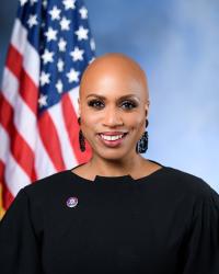 headshot of Congresswoman Pressley