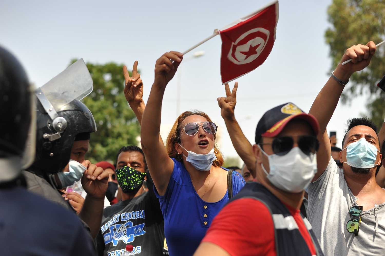 Protests in Tunisia in July 2021