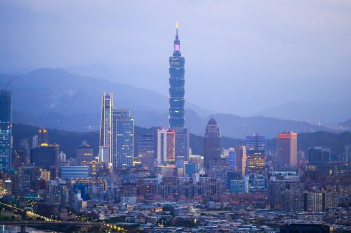 A general view of Taipei 101, following Taiwan President Tsai Ing-wen’s speech for the 2021 United Nations Climate Change Conference to call on the United Nations to include Taiwan for tackling climate change issues. The US and some European countries have been establishing better ties with Taiwan, including showing their support of Taiwan’s participation in the United Nations while the Taiwan has been facing intensifying military and political threats from China. (Photo by Ceng Shou Yi/NurPhoto)NO USE FRANCE