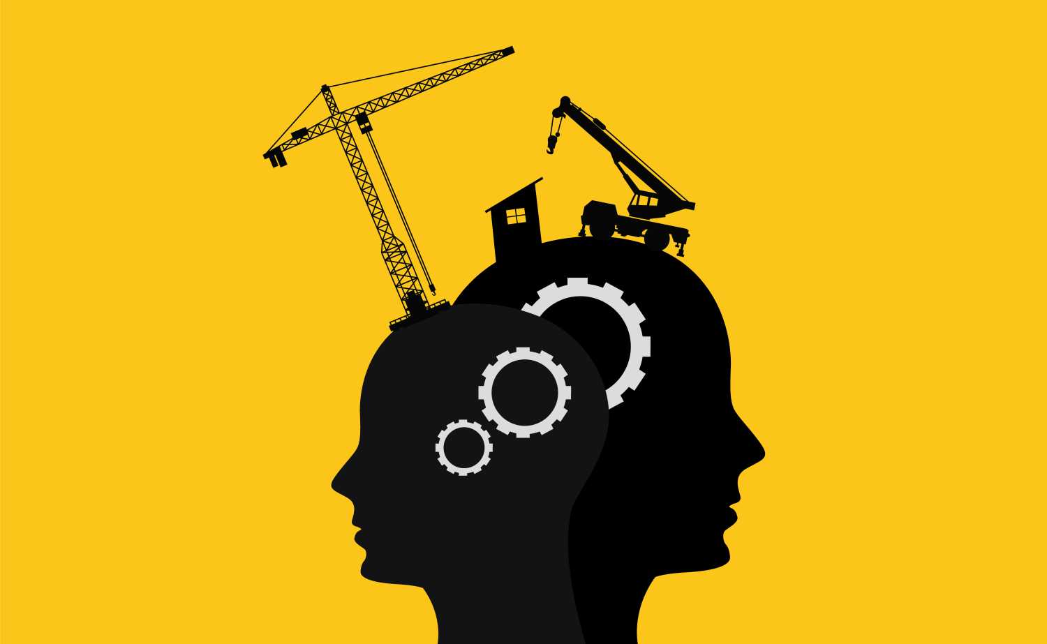 Illustration of brain development concept