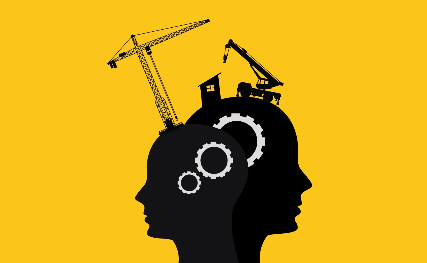Illustration of brain development concept