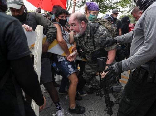 Protestors clash in Georgia