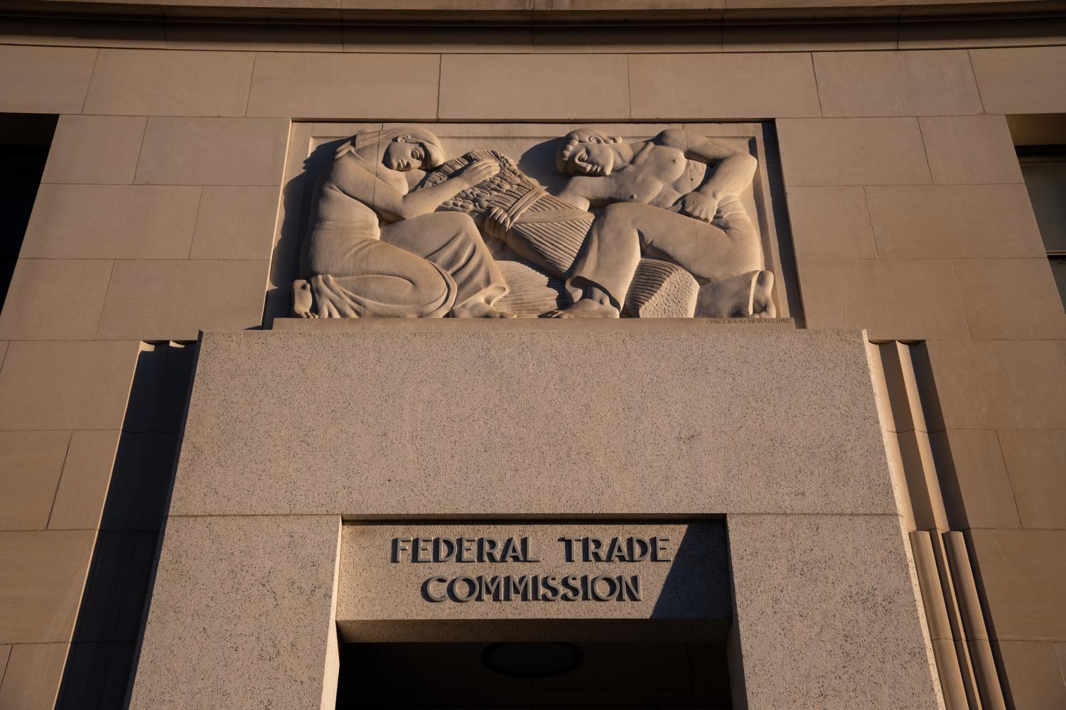 A general view of the U.S. Federal Trade Commission (FTC) building, in Washington, D.C., on Wednesday, October 20, 2021, amid the coronavirus pandemic. According to news reports, President Biden has begun pushing for a scaled down version of his Build Back Better spending plan, in the range of $1.9 trillion instead of $3.5 trillion, as negotiations continue between Democrats on Capitol Hill. (Graeme Sloan/Sipa USA)No Use Germany.