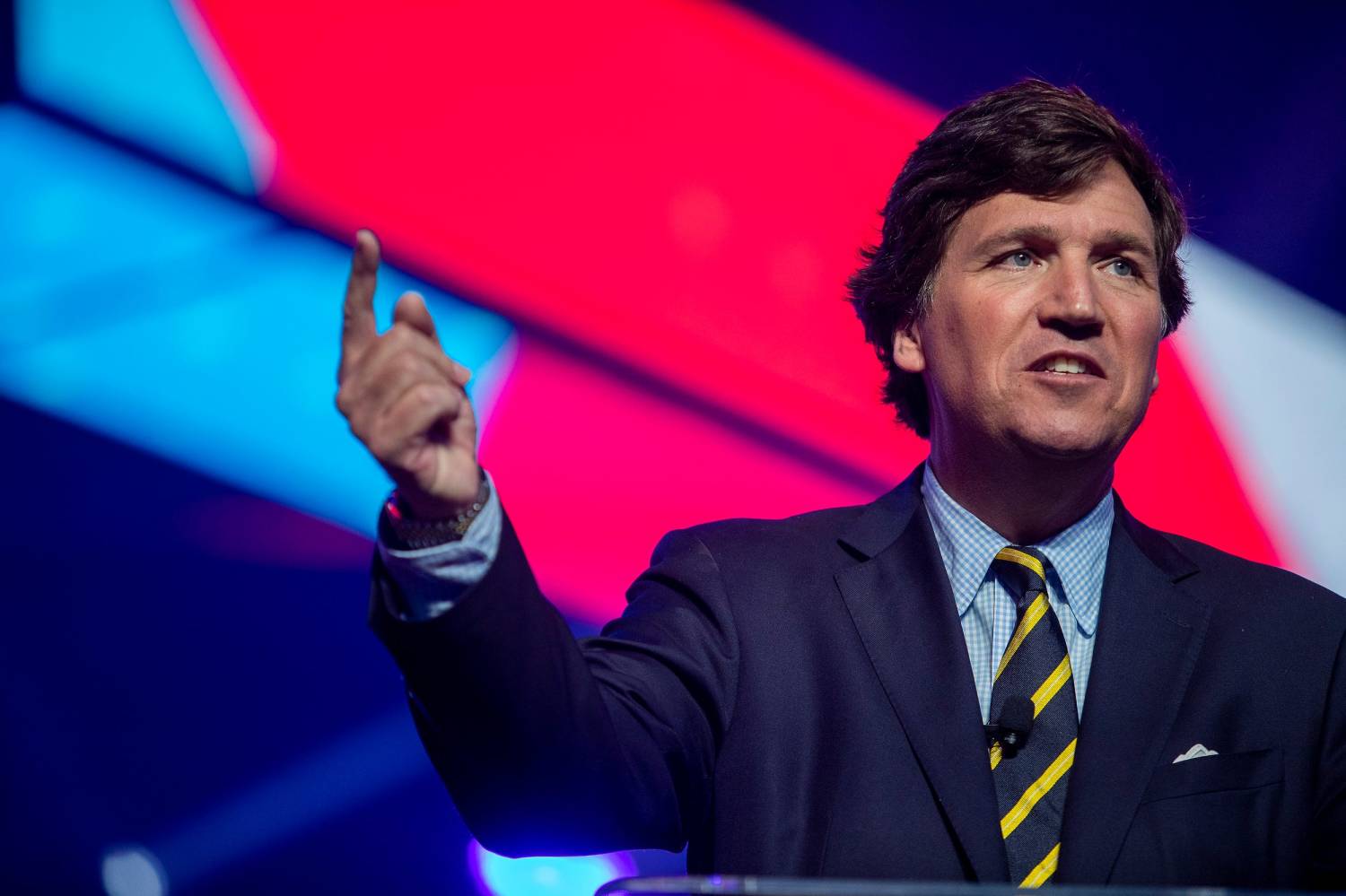 Tucker Carlson speaks during the first day of the America Fest 2021 hosted by Turning Point USA on Saturday, Dec. 18, 2021, in Phoenix.Uscp 7iwow2zkgjnq90mp8hb Original