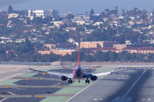 Southwest flight lands in San Diego