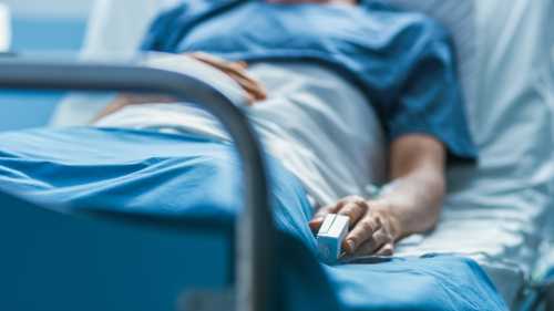 Person in a hospital bed