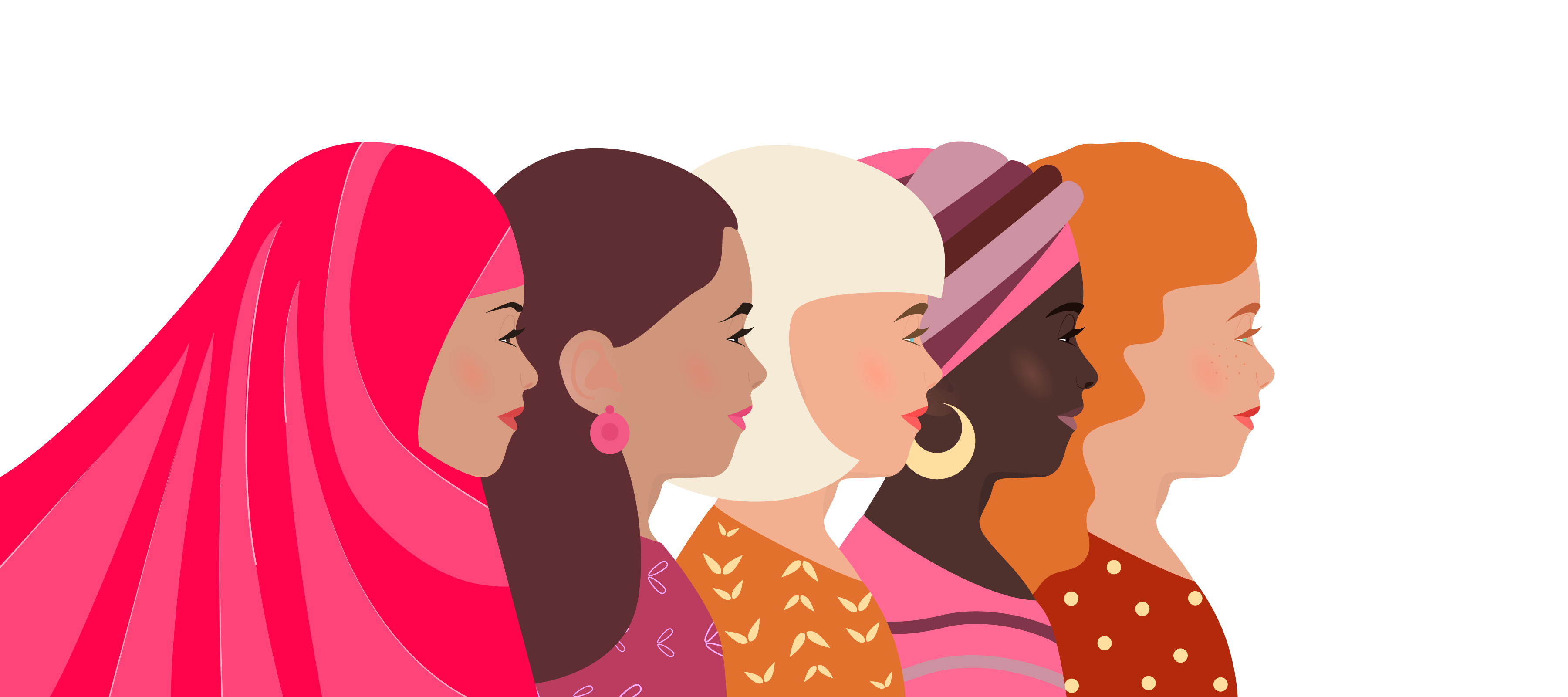 Illustration, women of different faiths