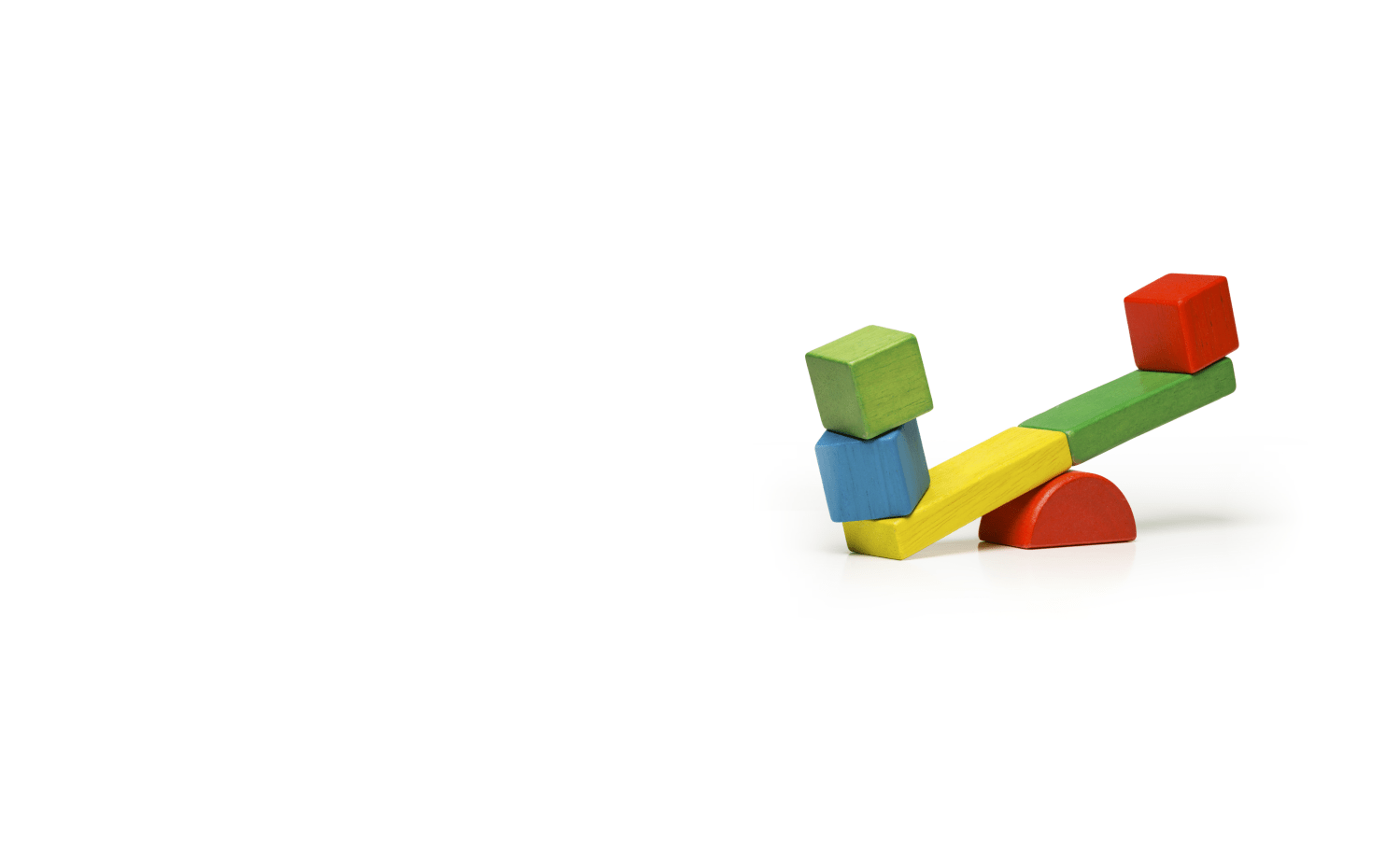 A seesaw made out of blocks