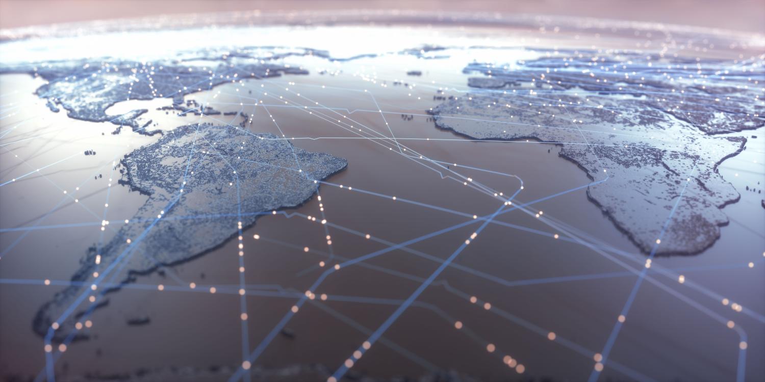 World map showing interconnectedness