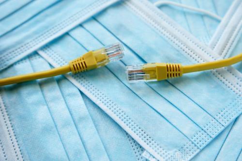 Internet cables over surgical masks