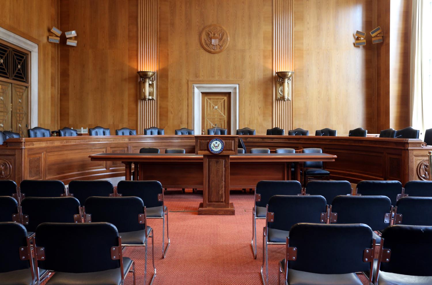 Empty congressional hearing