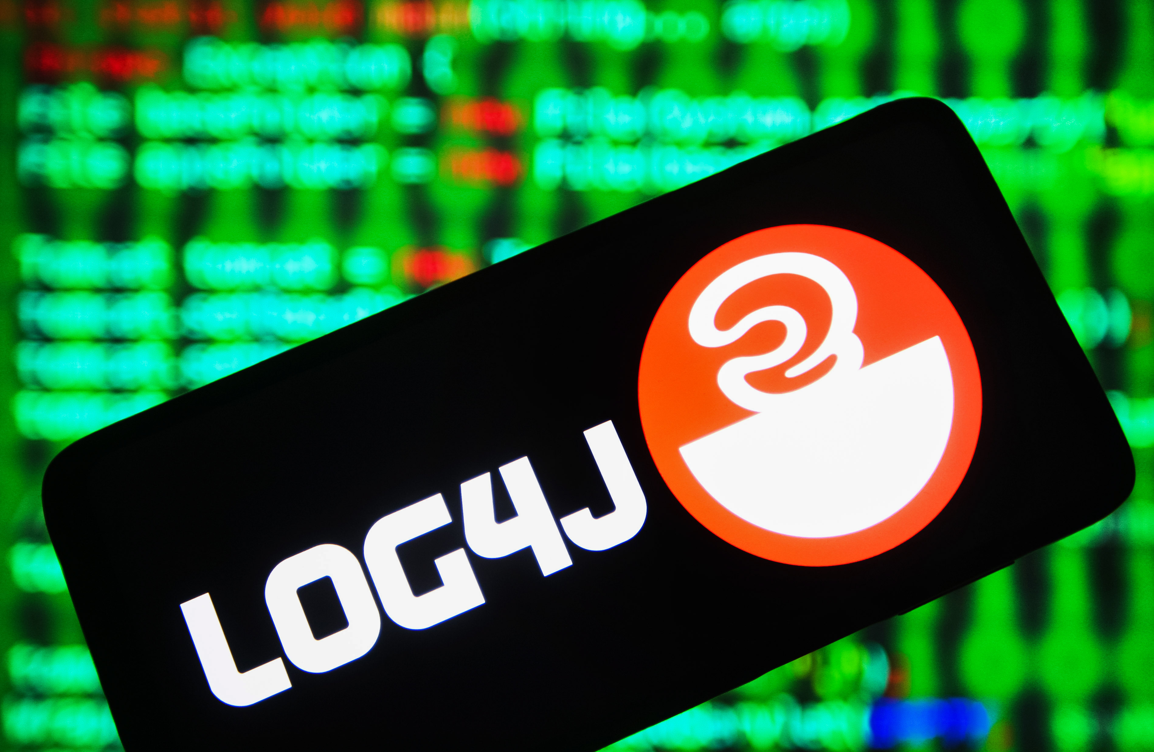 In this photo illustration, Apache Log4j logo of a Java-based logging utility is seen on a smartphone screen. (Photo by Pavlo Gonchar / SOPA Images/Sipa USA)No Use Germany.