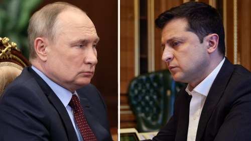 A combo photo of Russian President Vladimir Putin and Ukraine President Volodymyr Zelensky. Zelensky has been repeatedly call on Putin to have direct talks but Moscow still unresponsive.