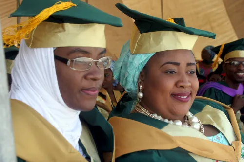 Graduating students attend their graduation ceremony at Kaduna State University in Kaduna, Nigeria December 12, 2015.   REUTERS/Stringer