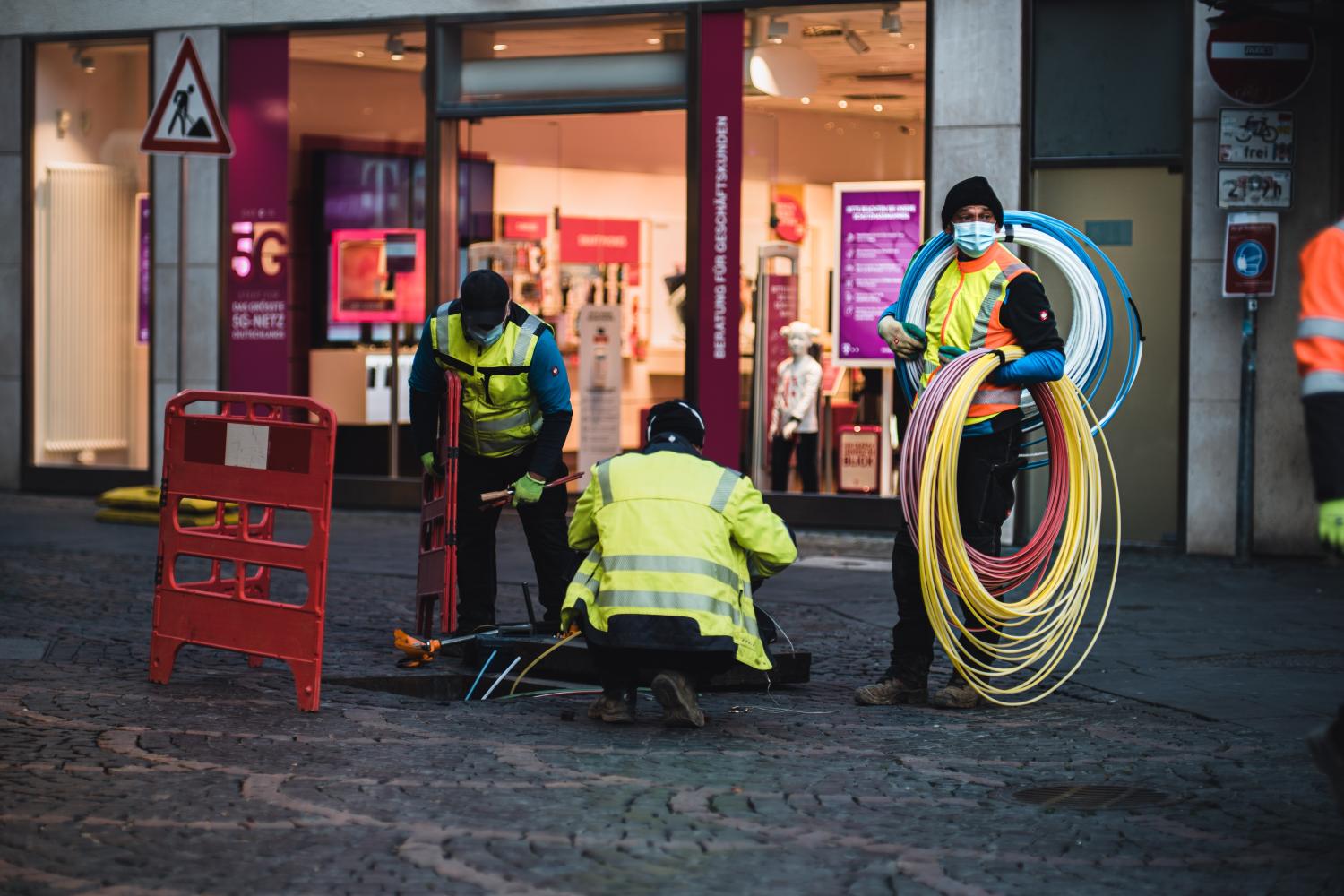 Man lays broadband