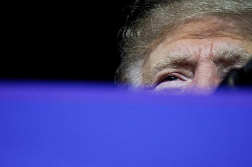 Former U.S. President Donald Trump speaks during a rally, in Conroe, Texas, U.S., January 29, 2022. REUTERS/Go Nakamura 