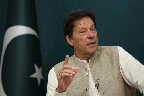 FILE PHOTO: Pakistan's Prime Minister Imran Khan speaks during an interview with Reuters in Islamabad, Pakistan June 4, 2021. REUTERS/Saiyna Bashir/File Photo