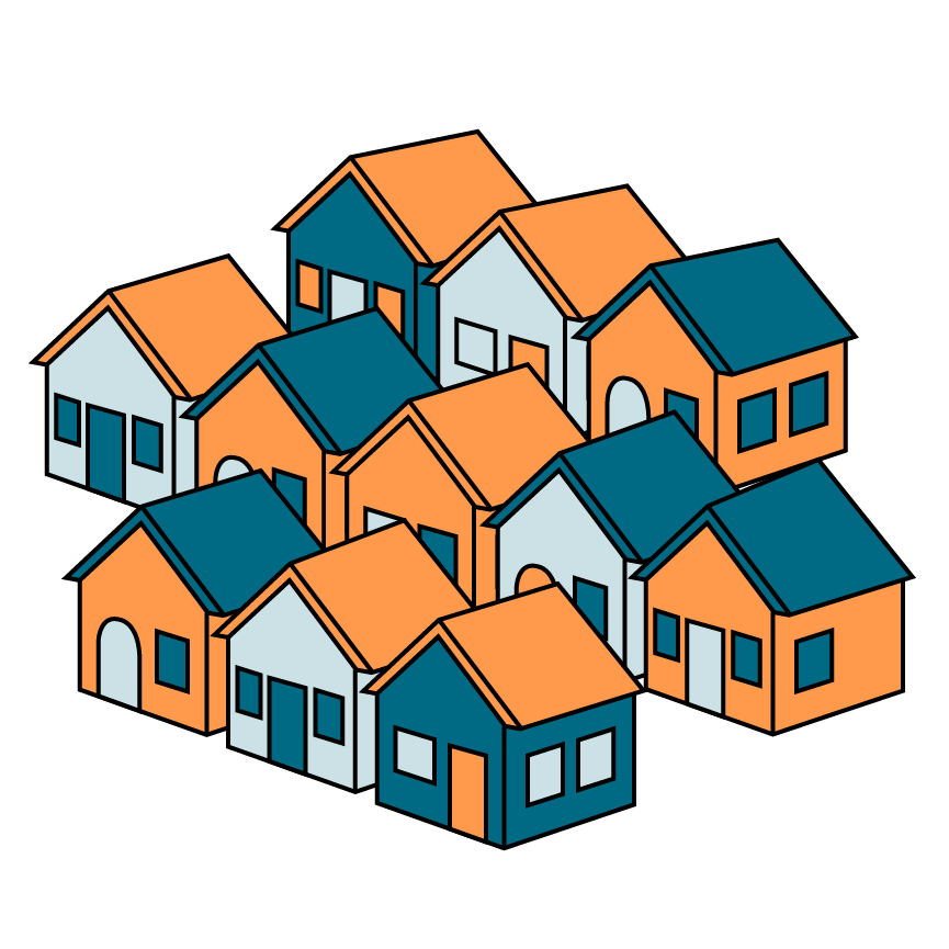 Illustration of houses
