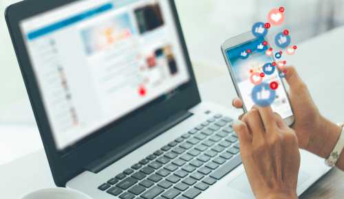 Young businesswoman using smart phone ,Social, media, Marketing concept