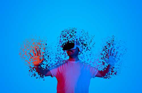 The metaverse and a student.